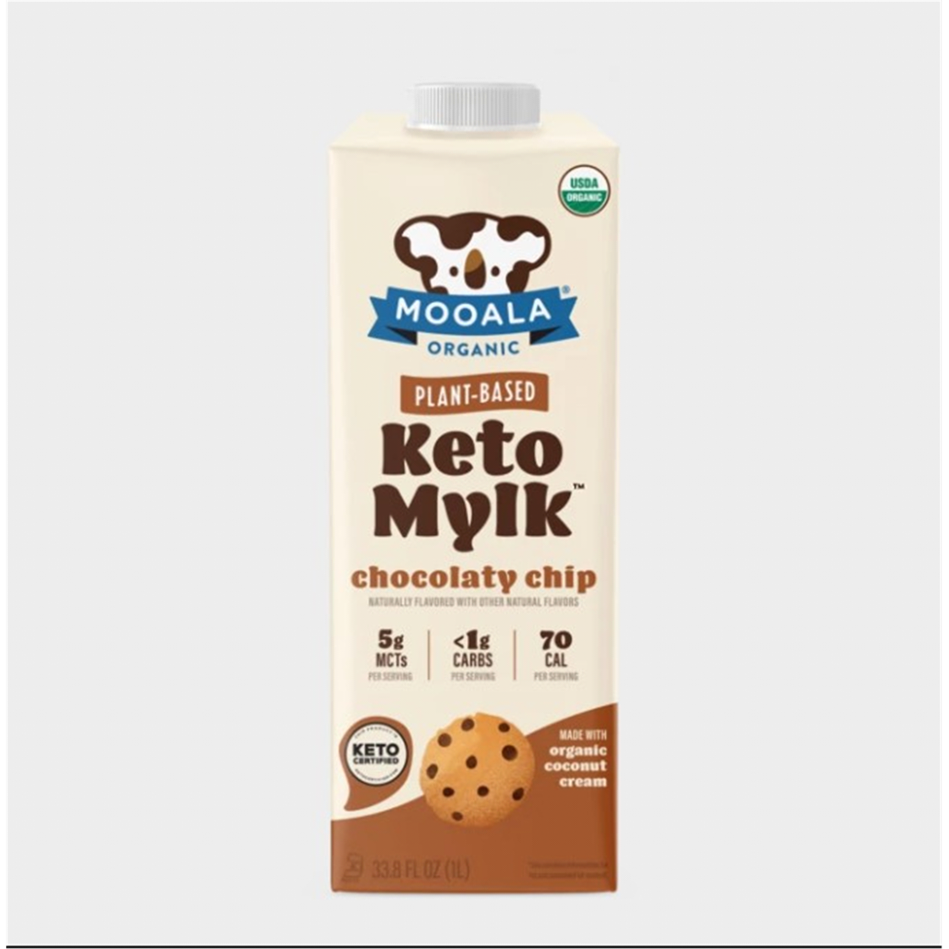 slide 1 of 1, Mooala Chocolate Chip Keto Mylk, 33.8 fl oz