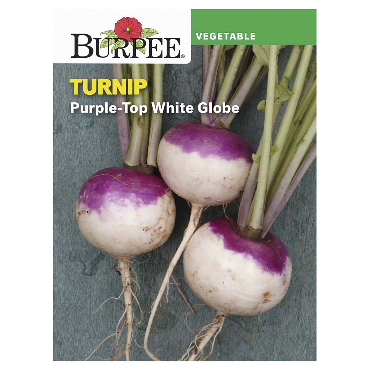 slide 1 of 5, Burpee Turnip Purple Top White Globe Seeds, 1 ct