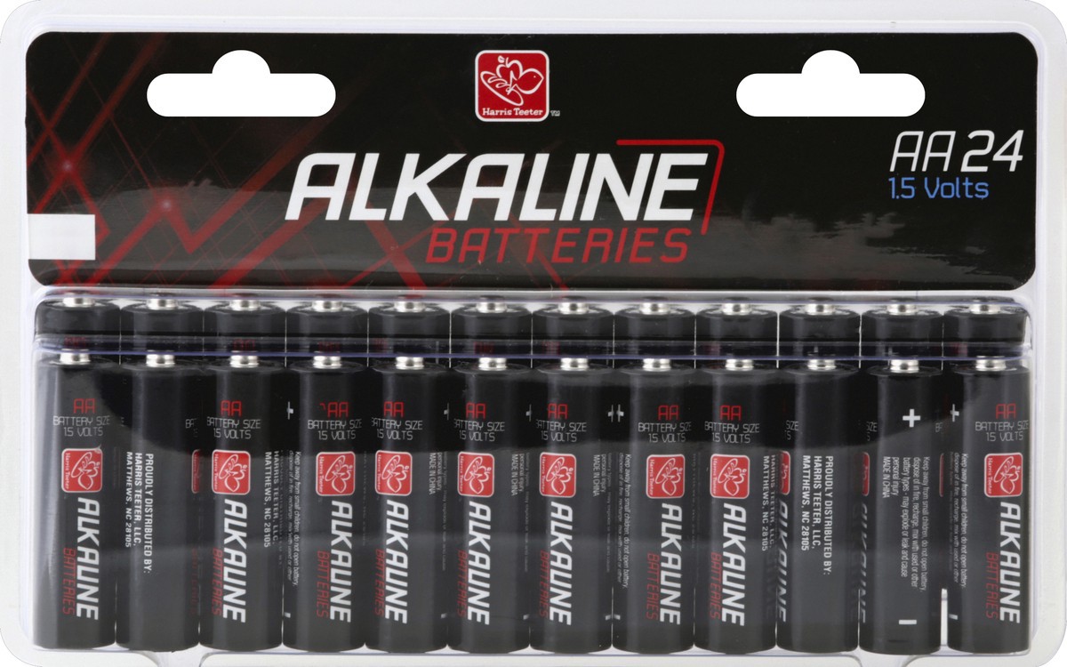 slide 2 of 2, Harris Teeter AA Batteries - Premium Long Lasting Alkaline, 24 ct