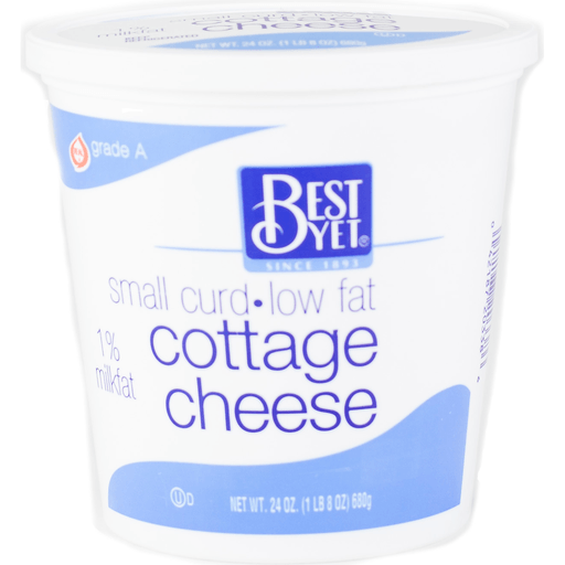 slide 1 of 1, Best Yet Low Fat Small Curd Cottage Cheese, 24 oz