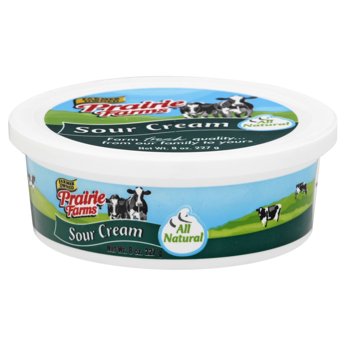 slide 1 of 1, Prairie Farms All Natural Sour Cream, 8 oz