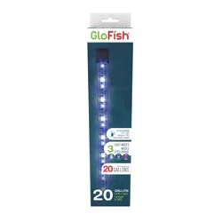 GloFish White, Blue and Magenta Lights LED Light Stick for Fish Aquariums, 20 gallons