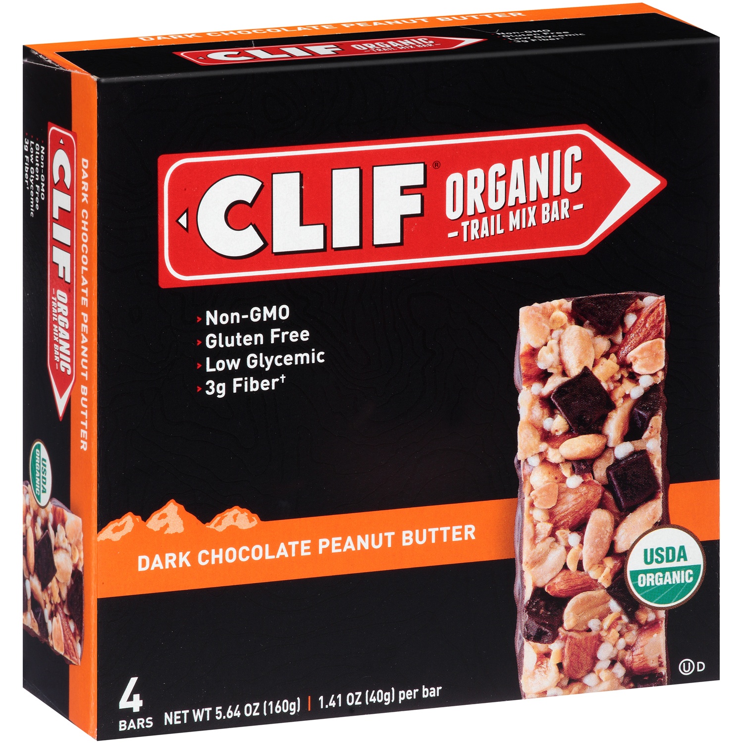 slide 1 of 4, CLIF Dark Chocolate Peanut Butter Organic Trail Mix Bar, 4 ct; 1.41 oz