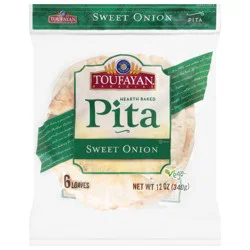 Toufayan Bakeries Hearth Baked Sweet Onion Pita 6 ea