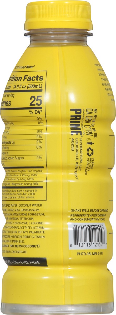 slide 4 of 9, Prime Hydration Lemonade 16.9oz, 19.9 oz