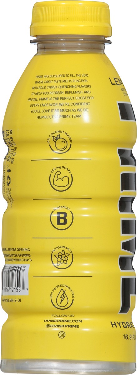 slide 8 of 9, Prime Hydration Lemonade 16.9oz, 19.9 oz