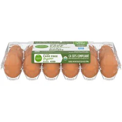 Simple Truth Organic Cage Free Large Brown Eggs - 18 ct