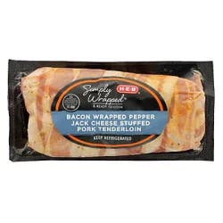 H-E-B Bacon Wrapped Pork Tenderloin with Pepper Jack Cheese