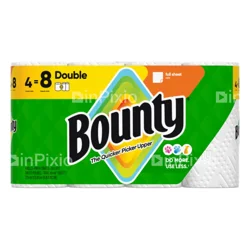 Bounty Paper Towels Full Sheet White, 4 Double Rolls, 50 Sheets Per Roll