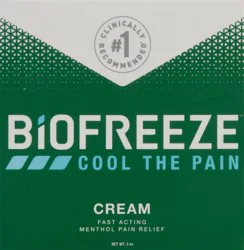 Biofreeze Menthol Pain Relief Cream 3 oz Box