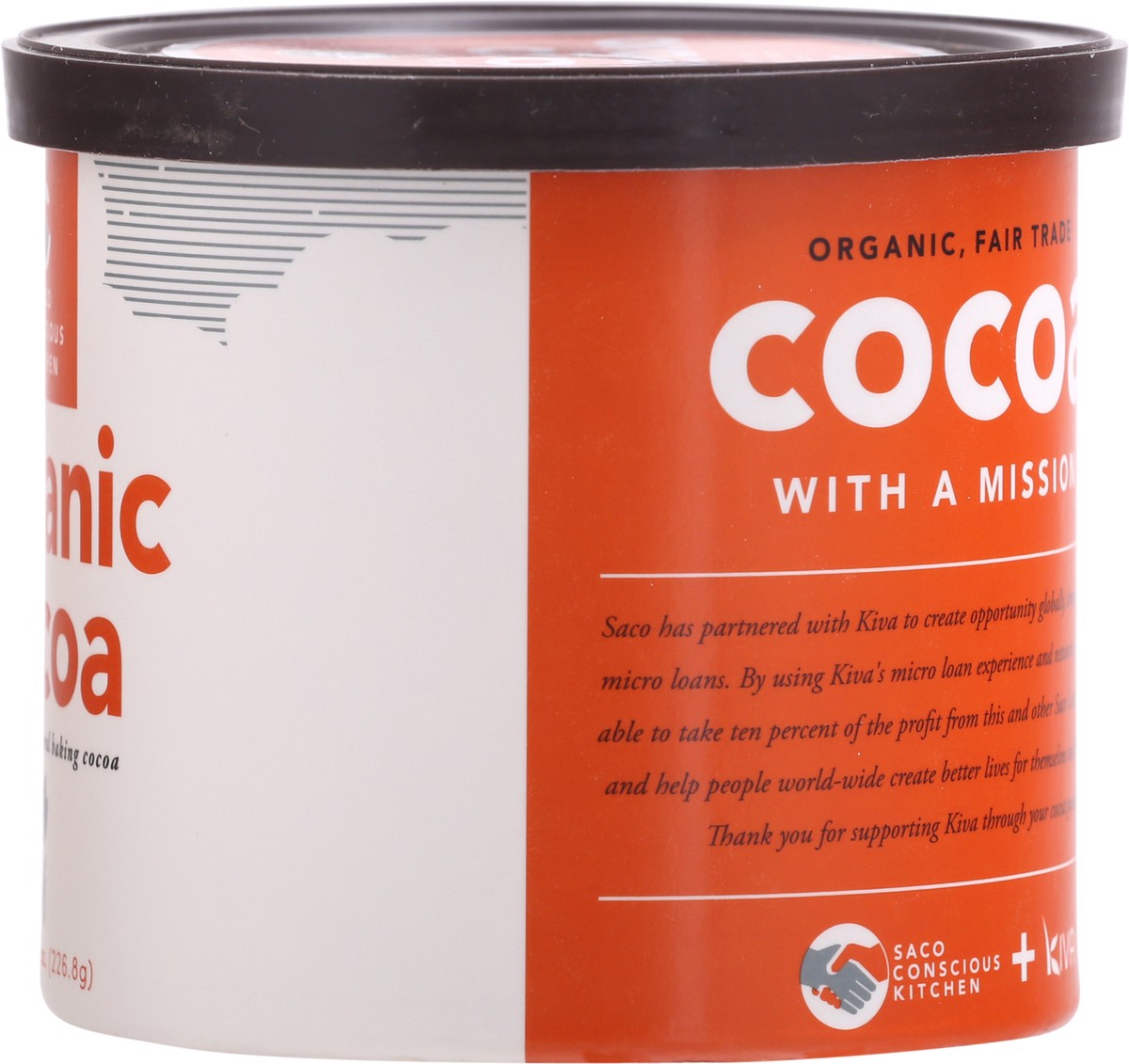 slide 13 of 13, Saco Conscious Kitchen Organic Cocoa 8 oz Canister, 8 oz