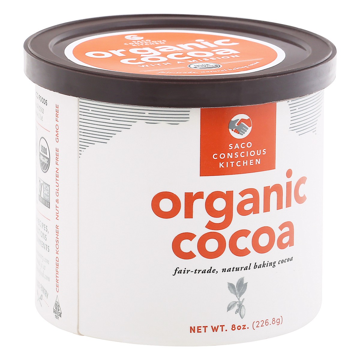 slide 8 of 13, Saco Conscious Kitchen Organic Cocoa 8 oz Canister, 8 oz