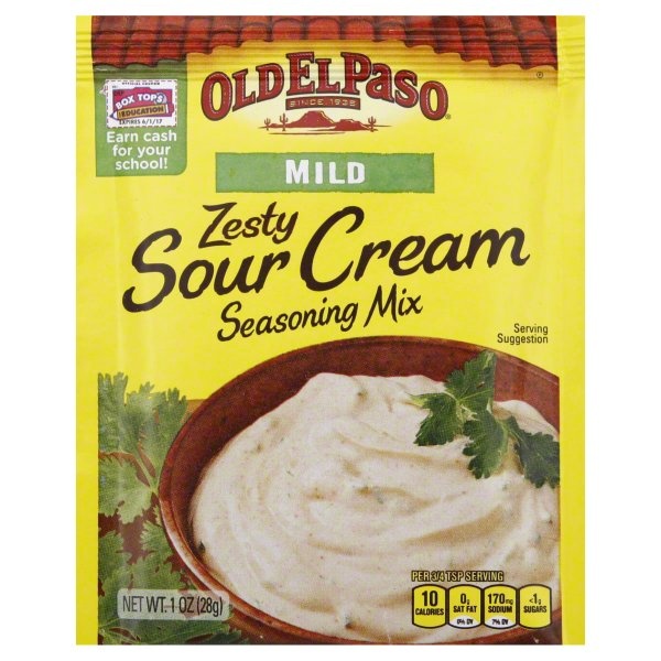 slide 1 of 1, Old El Paso Seasoning Mix, Zesty Sour Cream, Mild, 1 oz