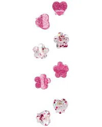 Oshkosh 8-Pack Flower and Heart Hair Clips in Pink