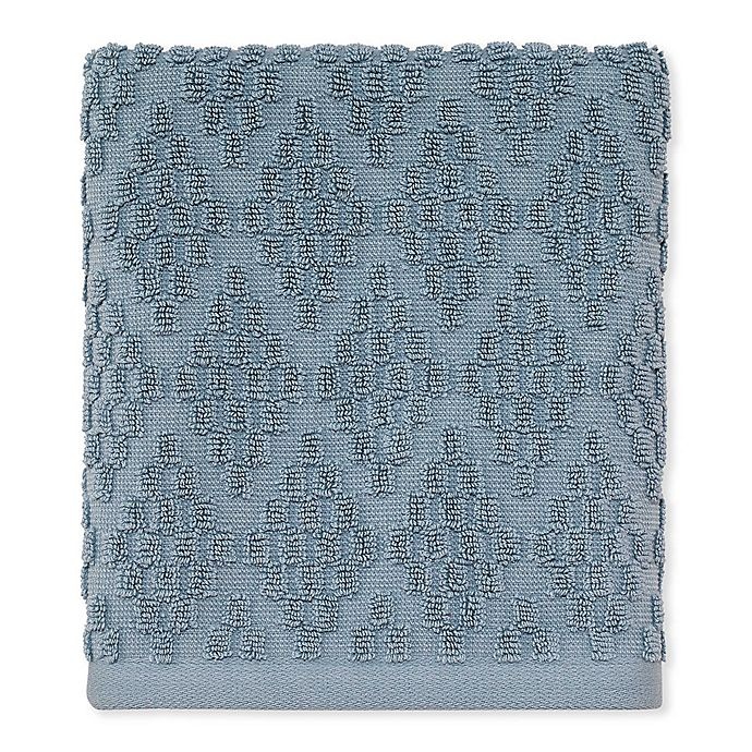 slide 1 of 2, Avanti Sculpted Geo Hand Towel - Blue, 1 ct