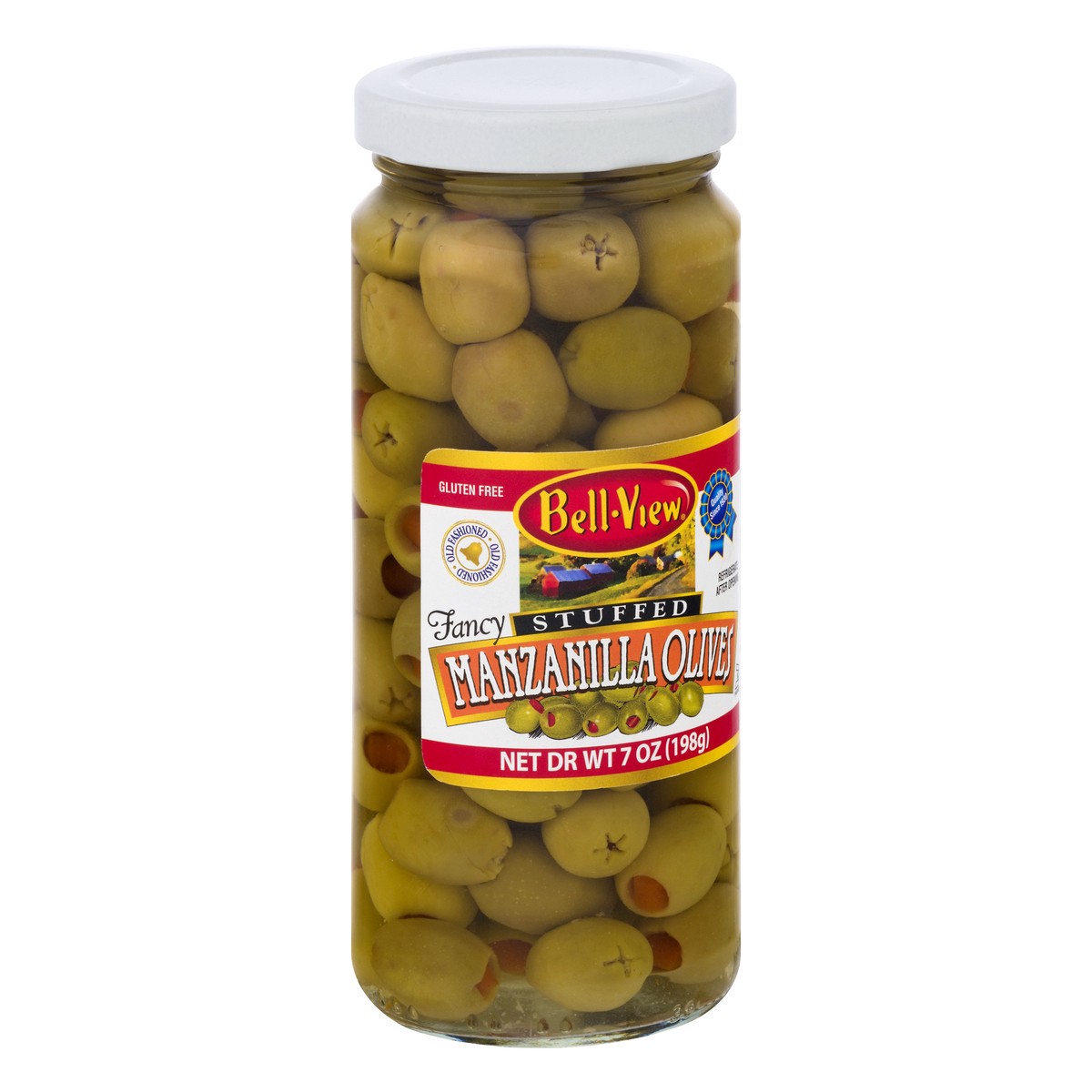 slide 3 of 13, Bell-View Fancy Stuffed Manzanilla Olives 7 oz, 7 oz