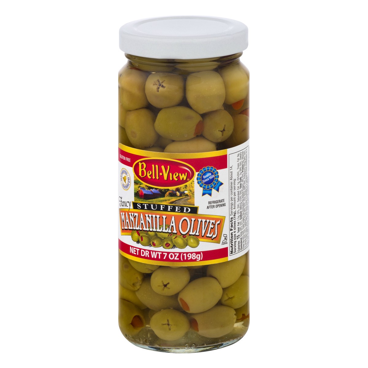 slide 4 of 13, Bell-View Fancy Stuffed Manzanilla Olives 7 oz, 7 oz