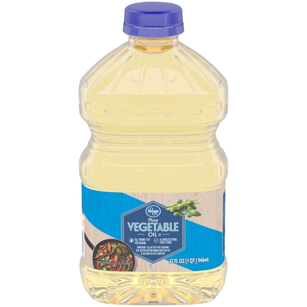 slide 1 of 7, Kroger Pure Vegetable Oil, 32 fl oz