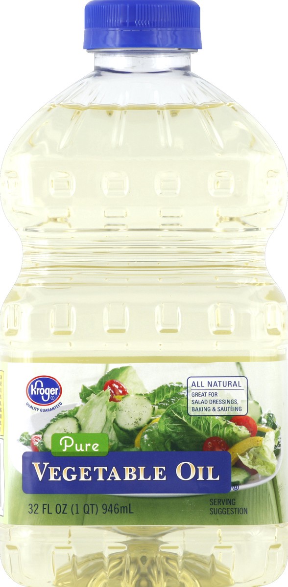 slide 4 of 7, Kroger Pure Vegetable Oil, 32 fl oz