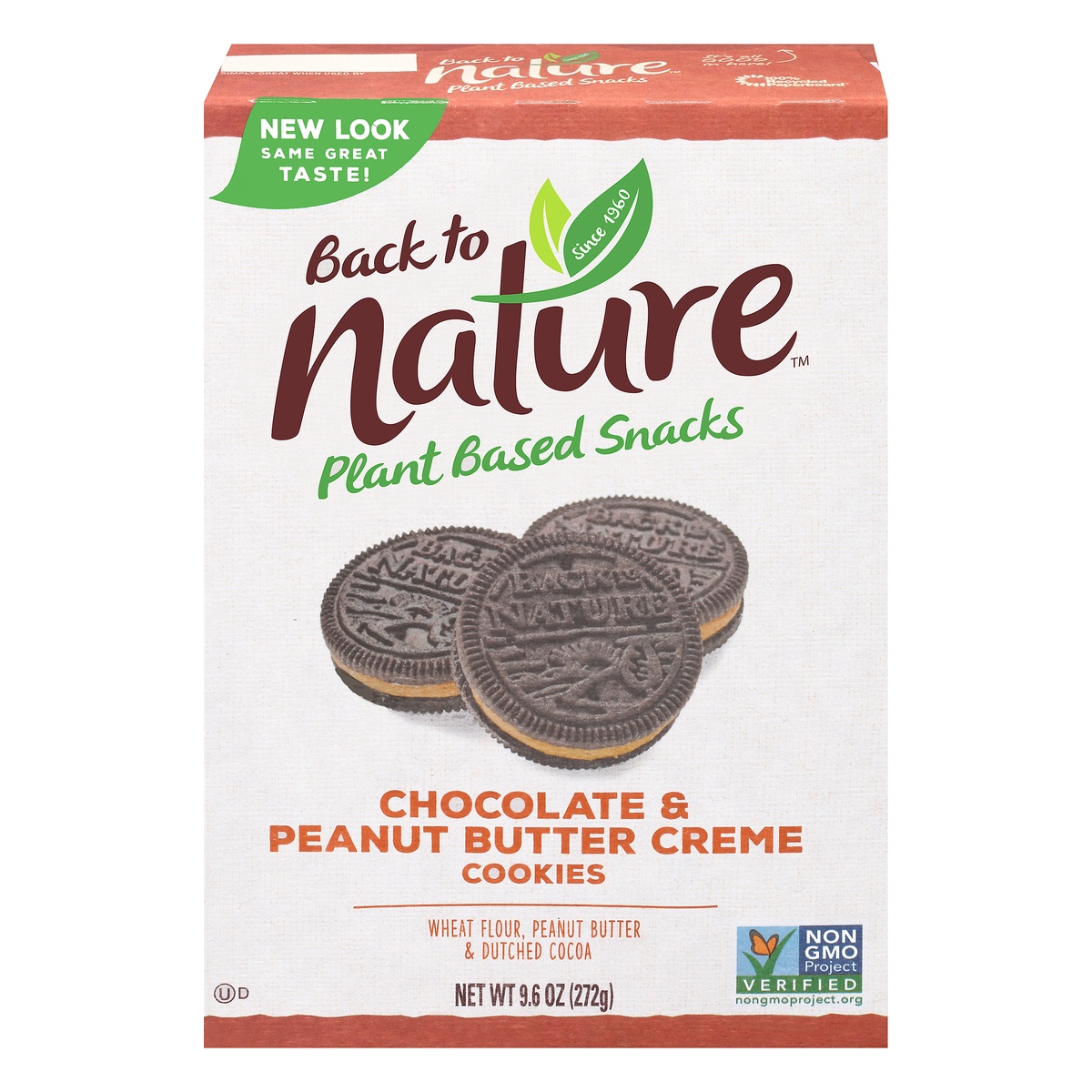 slide 1 of 9, Back to Nature Chocolate Peanut Butter Cookie, 9.6 oz