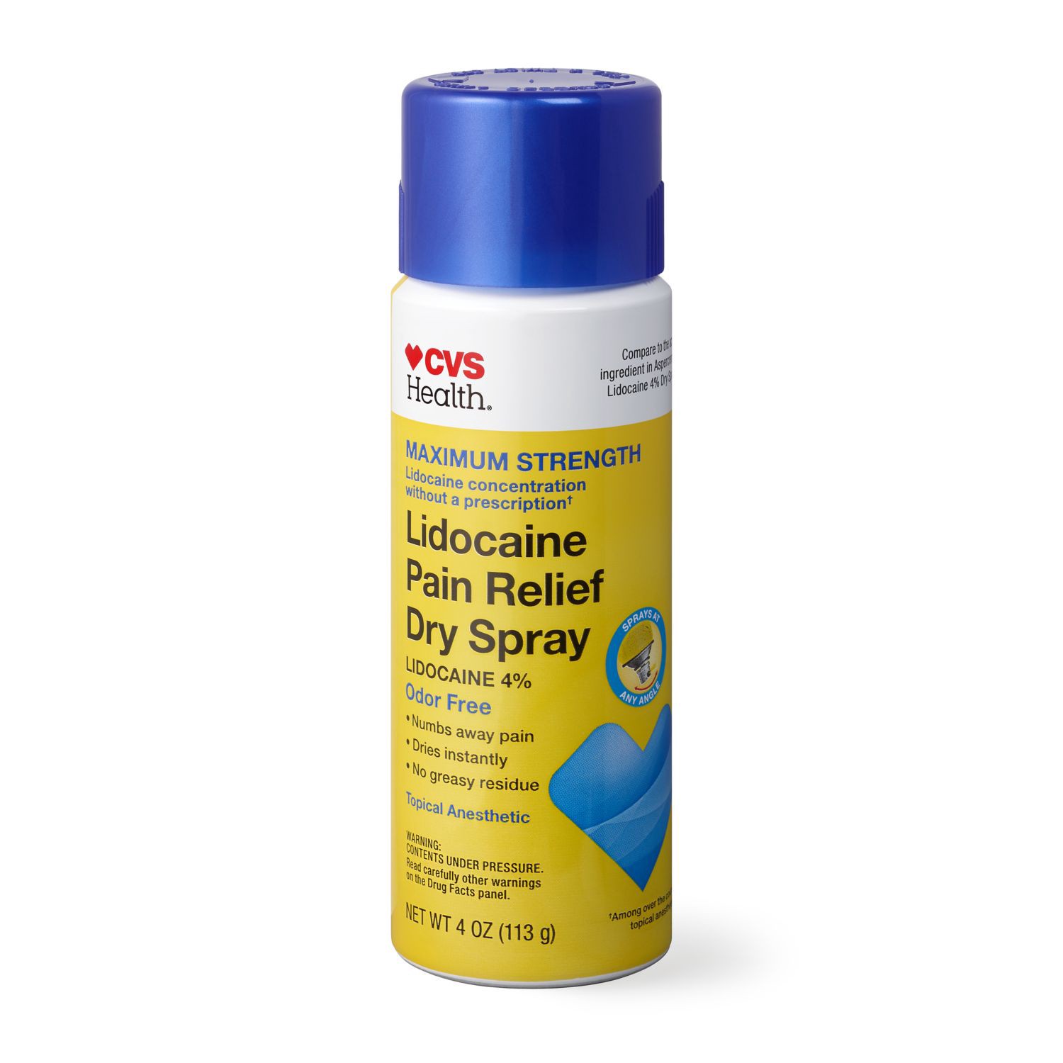 slide 1 of 5, CVS Health Lidocaine Dry Spray, 1 ct