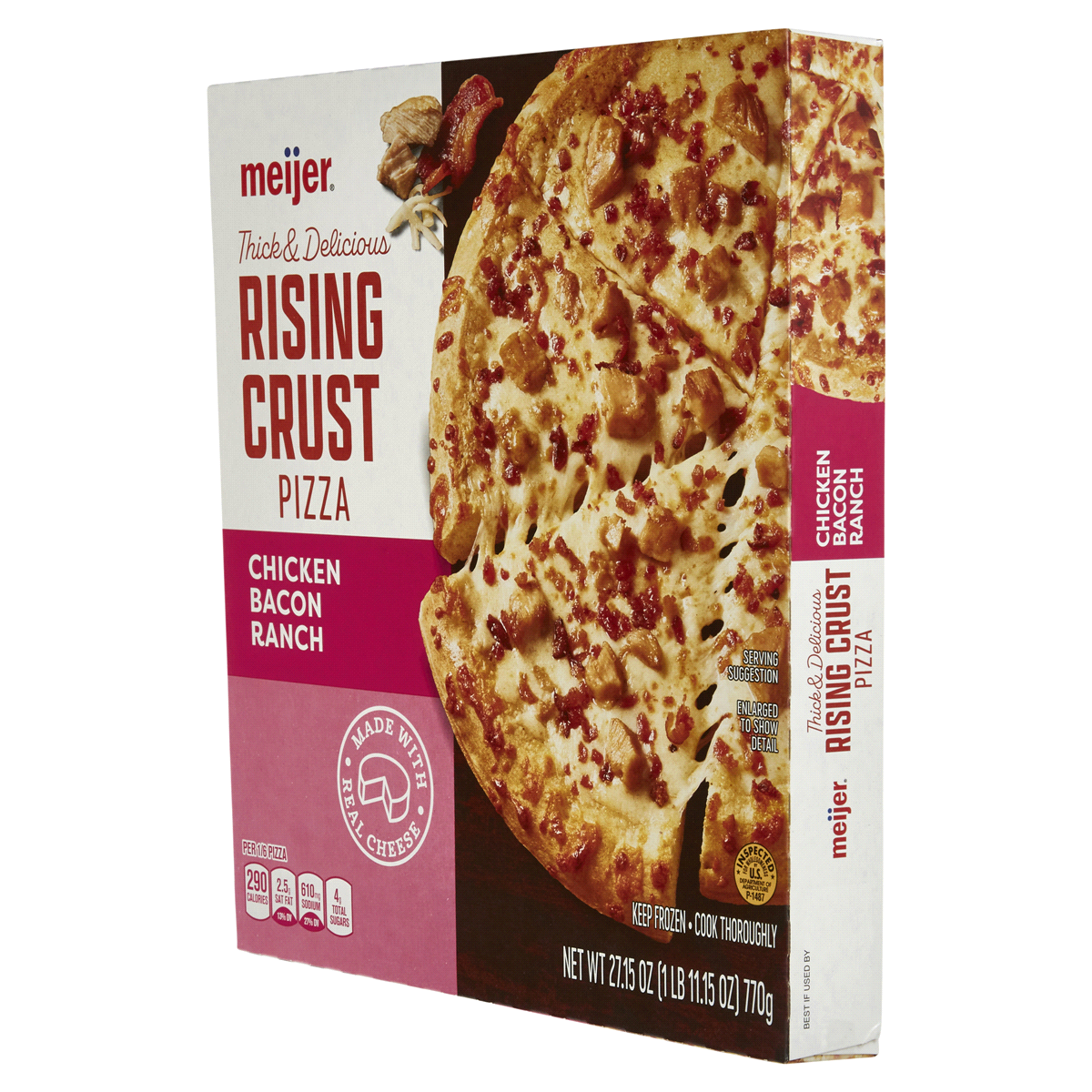 slide 9 of 29, Meijer Rising Crust Chicken Bacon Ranch Pizza, 27.15 oz