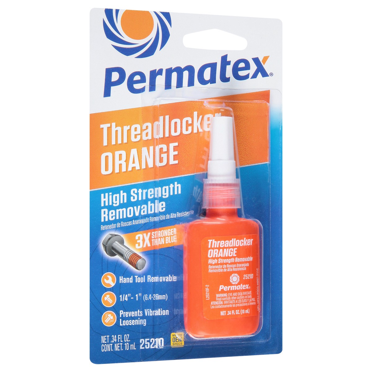 Permatex Orange High Strength Removable Threadlocker 0.34 fl oz 0.34 fl oz