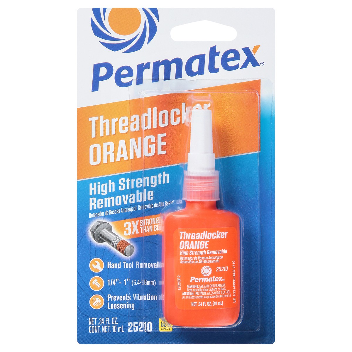 Permatex 0.34 fl. oz. High Strength Removable Orange Threadlocker 25210 -  The Home Depot