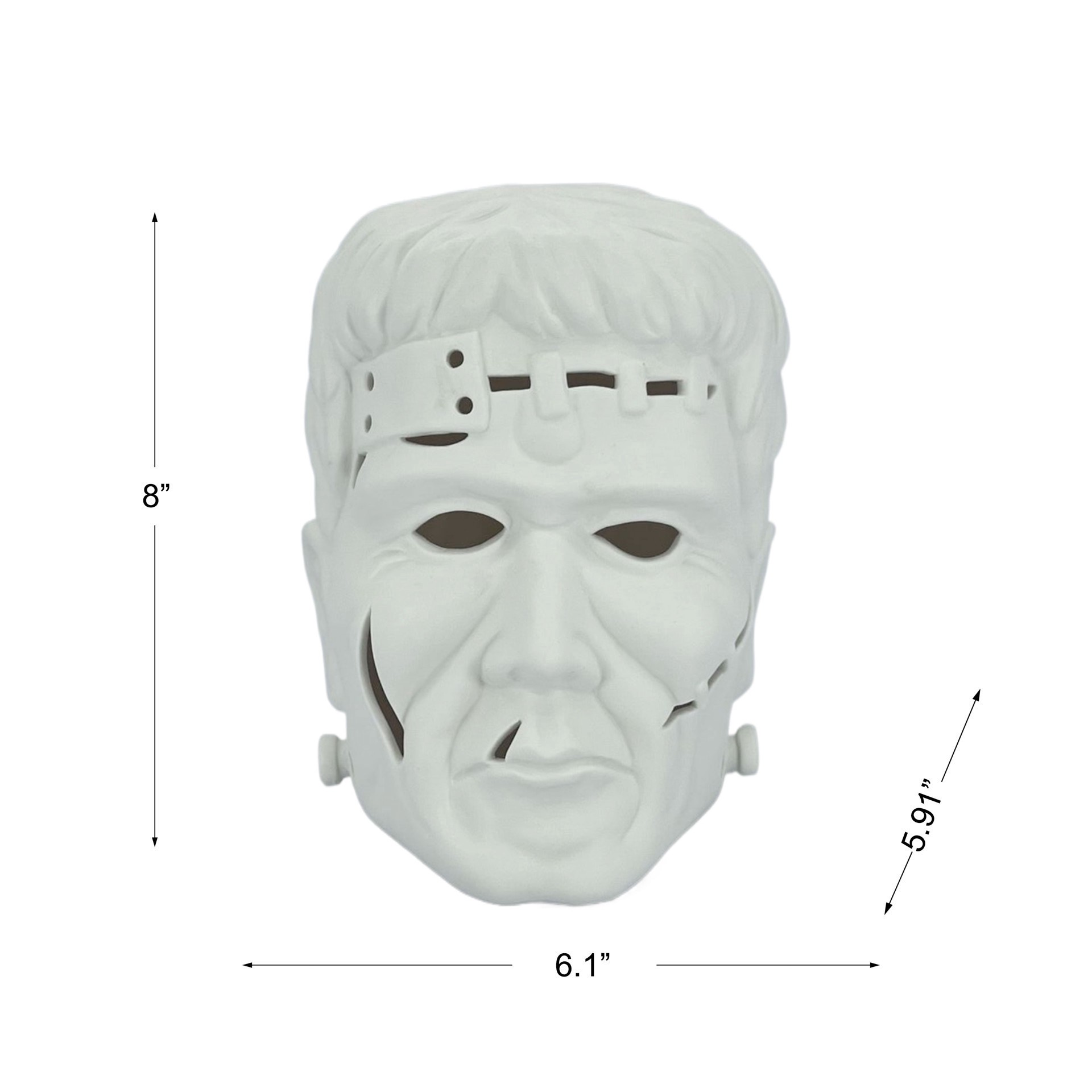 slide 6 of 8, 8" Diy Ceramic Led Frankenstein Decor By Make Market, 6.1 in x 5.91 in x 8 in