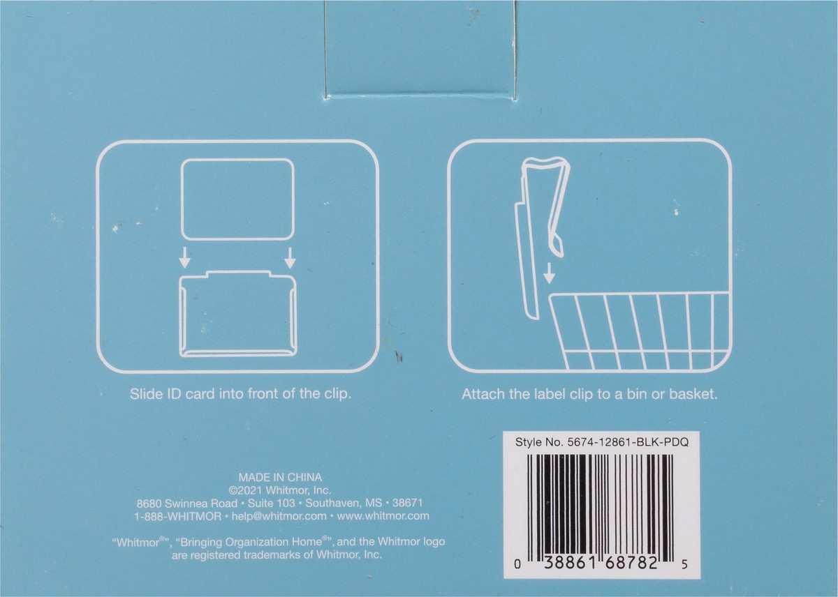 slide 6 of 9, Whitmor Removable Label Clips 3 ea, 3 ct