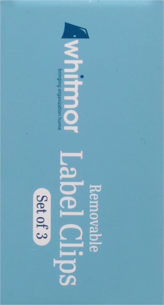 slide 4 of 9, Whitmor Removable Label Clips 3 ea, 3 ct