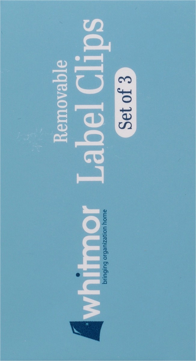 slide 5 of 9, Whitmor Removable Label Clips 3 ea, 3 ct