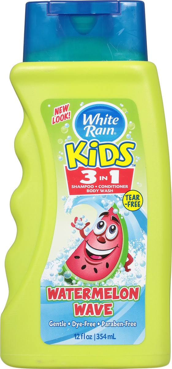 slide 2 of 10, White Rain Kids 3 in 1 Watermelon Wave Shampoo + Conditioner + Body Wash 12 fl oz, 12 fl oz