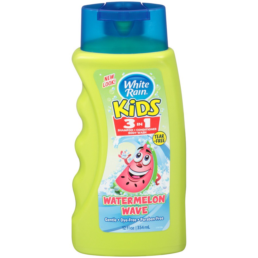 slide 1 of 10, White Rain Kids 3 in 1 Watermelon Wave Shampoo + Conditioner + Body Wash 12 fl oz, 12 fl oz