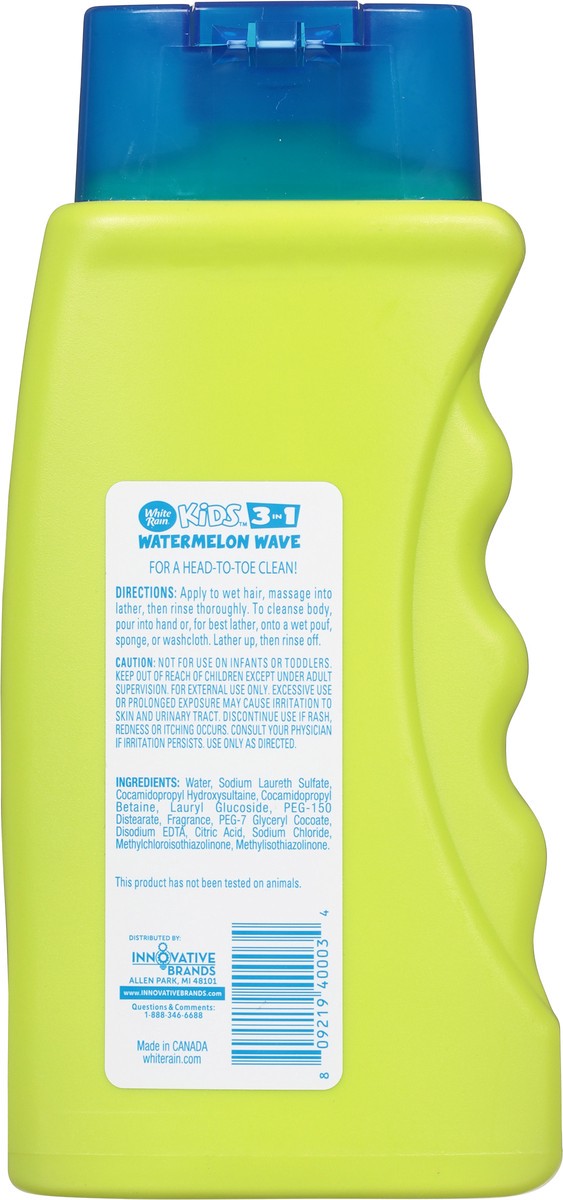 slide 6 of 10, White Rain Kids 3 in 1 Watermelon Wave Shampoo + Conditioner + Body Wash 12 fl oz, 12 fl oz