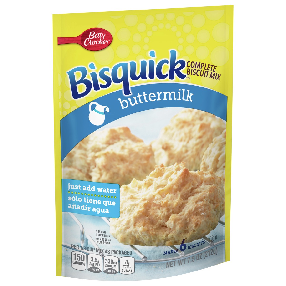 slide 2 of 9, Bisquick Betty Crocker Bisquick Complete Buttermilk Biscuit Mix, Just Add Water, 7.5 oz., 7.5 oz