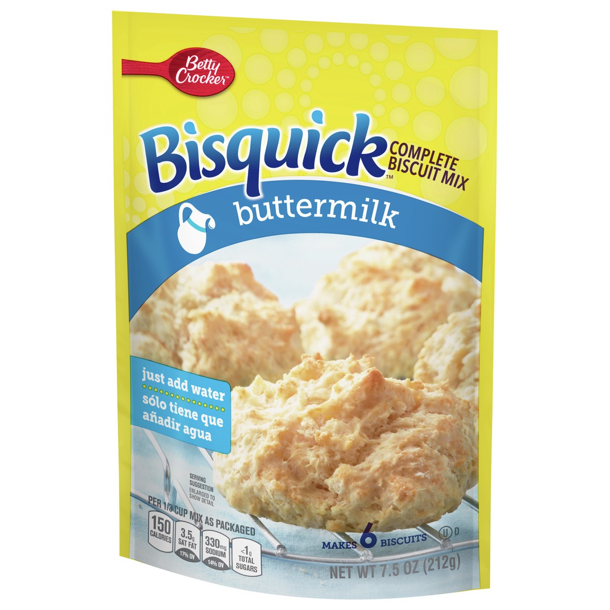 slide 4 of 9, Bisquick Betty Crocker Bisquick Complete Buttermilk Biscuit Mix, Just Add Water, 7.5 oz., 7.5 oz