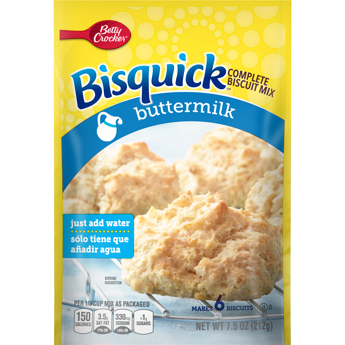 slide 1 of 1, Bisquick Biscuit Mix, Buttermilk, Complete, 7.5 oz