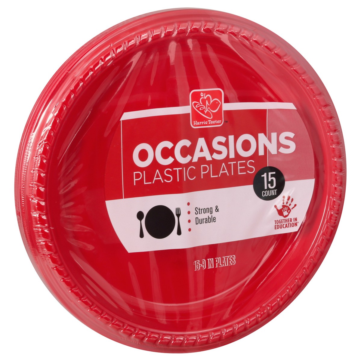 slide 9 of 9, Harris Teeter yourhome Plastic Plates, 15 ct