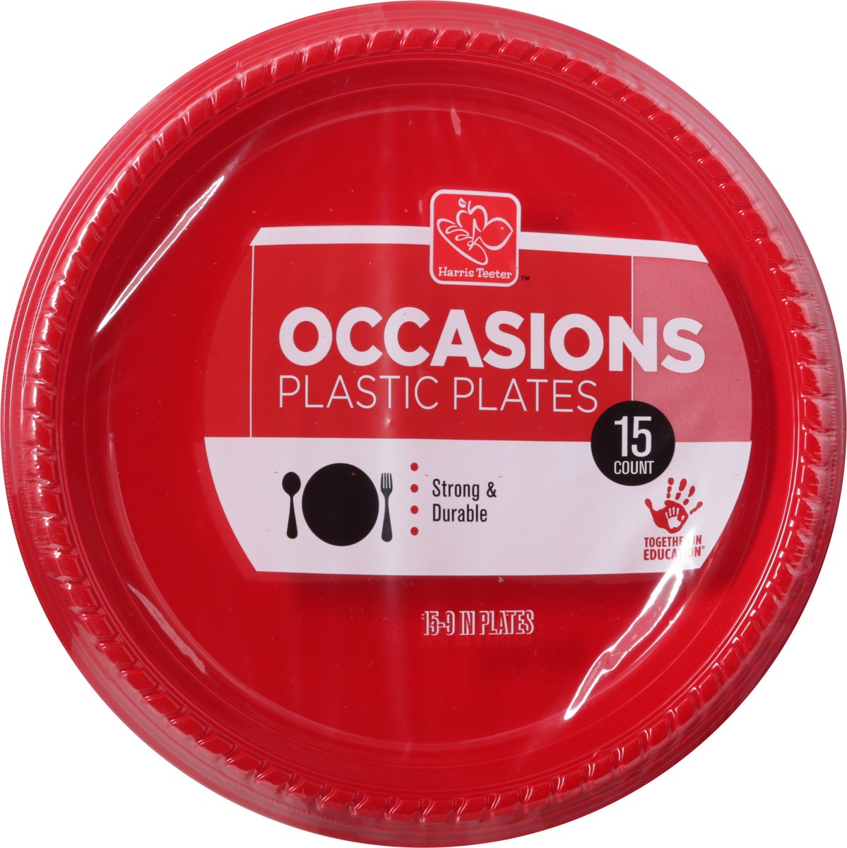 slide 5 of 9, Harris Teeter yourhome Plastic Plates, 15 ct