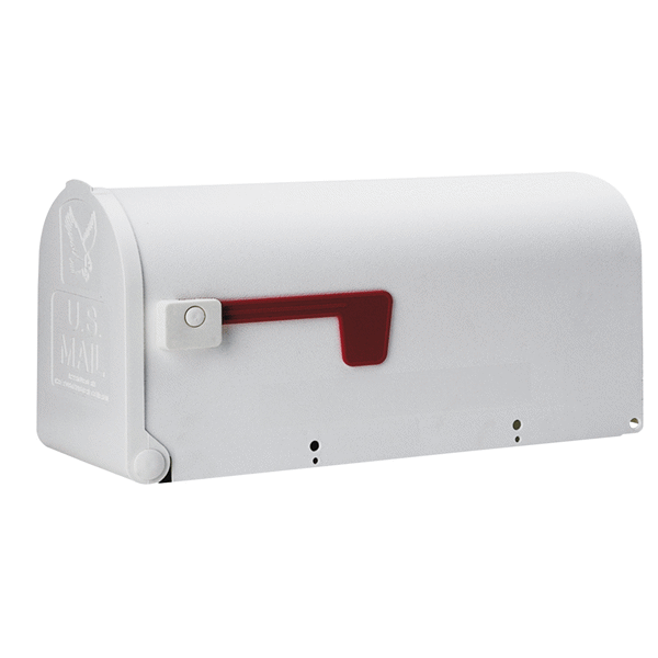 slide 1 of 1, Parsons Poly Post Mount Mailbox, White, 1 ct