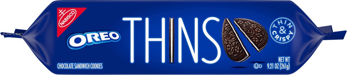 slide 2 of 14, OREO Thins Chocolate Sandwich Cookies, 9.21 oz, 9.21 oz