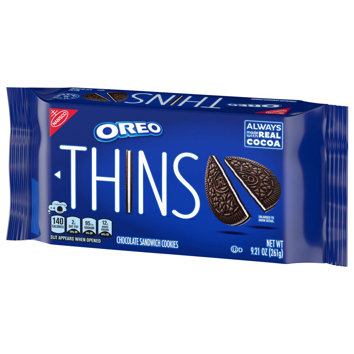 slide 5 of 14, OREO Thins Chocolate Sandwich Cookies, 9.21 oz, 9.21 oz