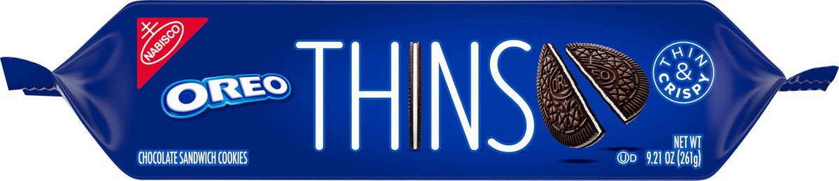slide 10 of 14, OREO Thins Chocolate Sandwich Cookies, 9.21 oz, 9.21 oz