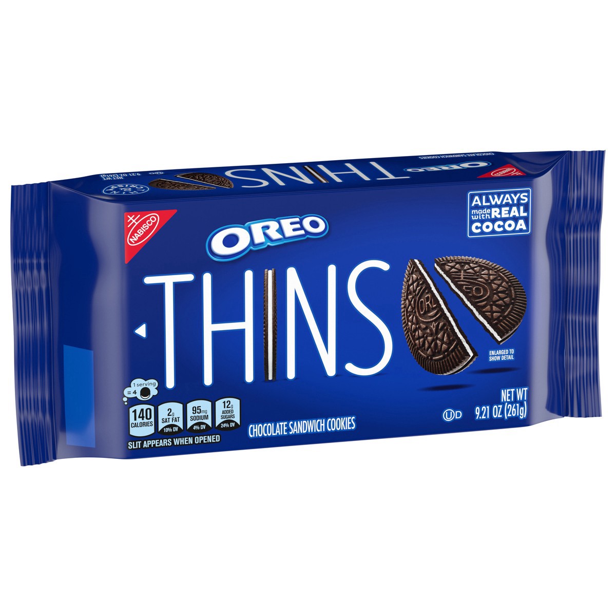 slide 3 of 14, OREO Thins Chocolate Sandwich Cookies, 9.21 oz, 9.21 oz