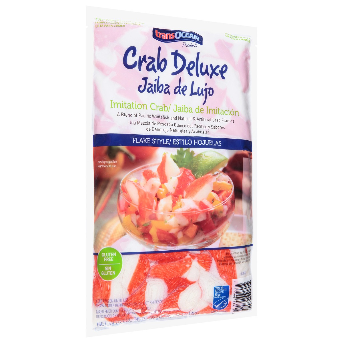 slide 2 of 4, Crab Deluxe Imitation Crab Flake - 40 OZ, 40 oz