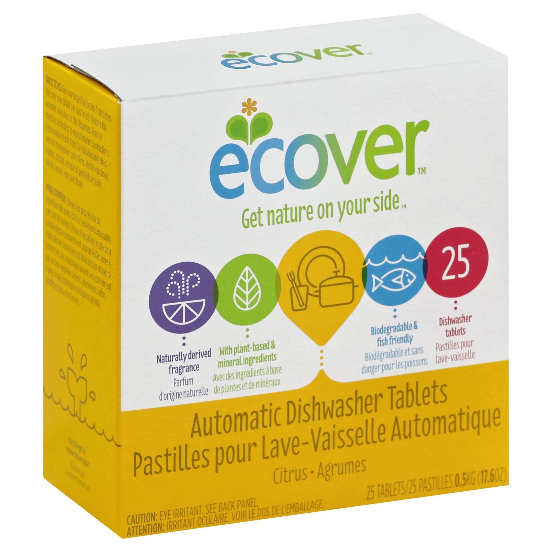 slide 1 of 1, Ecover Automatic Ecological Dishwasher Tablets, 25 ct