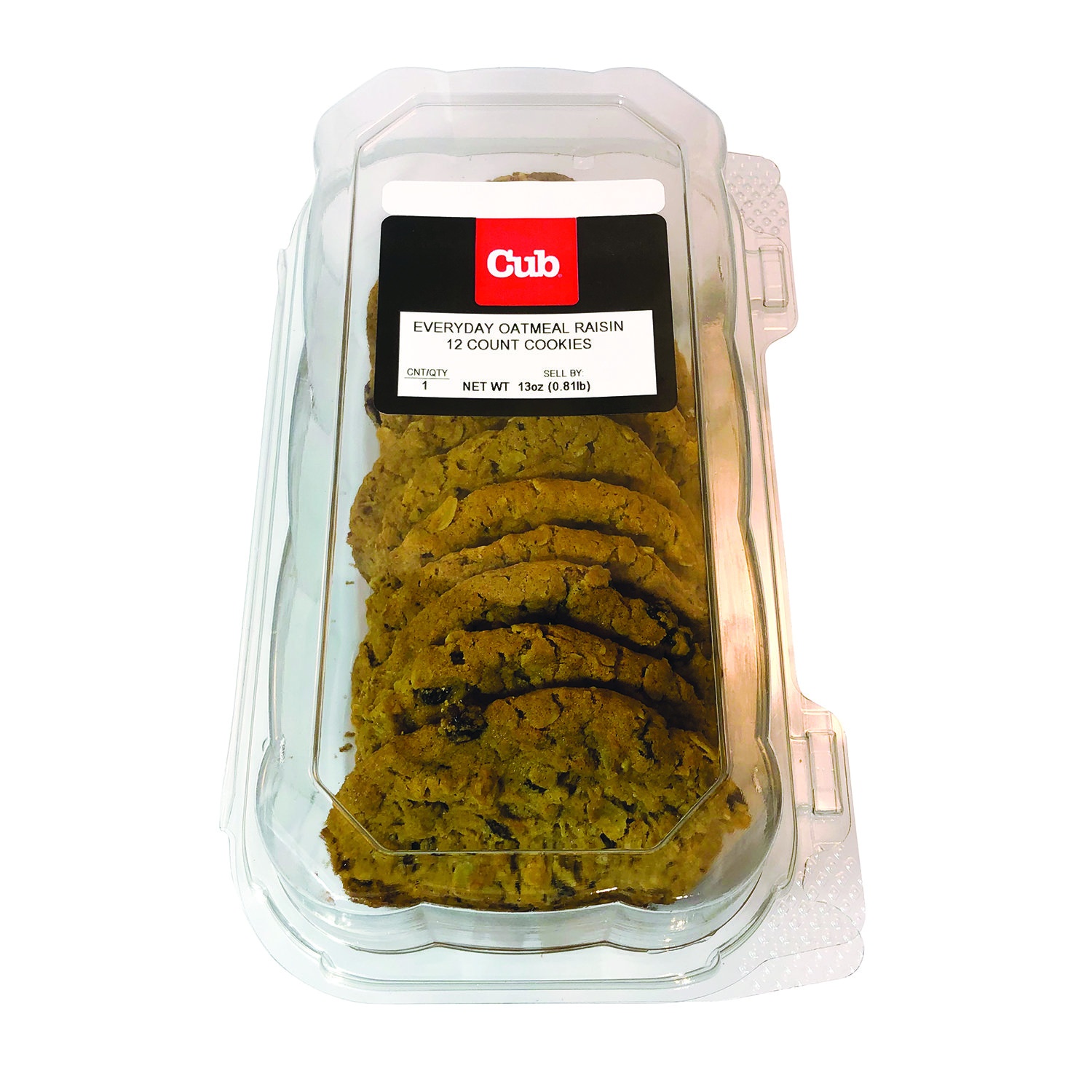 slide 1 of 1, Cub Bakery Walnut Oatmeal Raisin Cookies, 12 Count, 1 Each, 12 ct