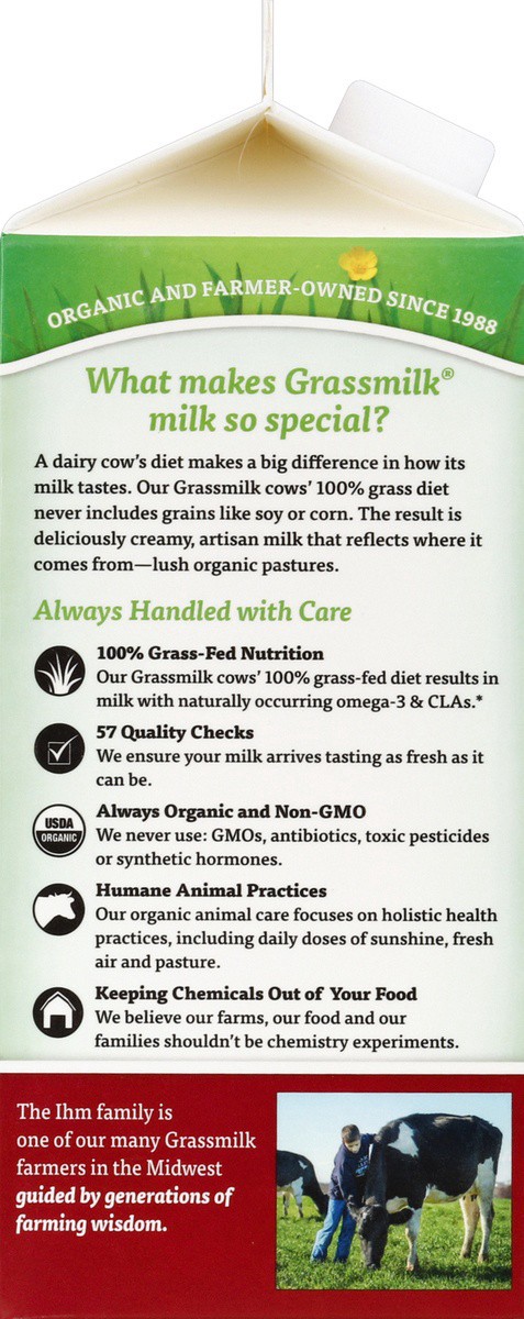 slide 6 of 6, Organic Valley Grassmilk Whole Non-Homogenizd, 1/2 gal