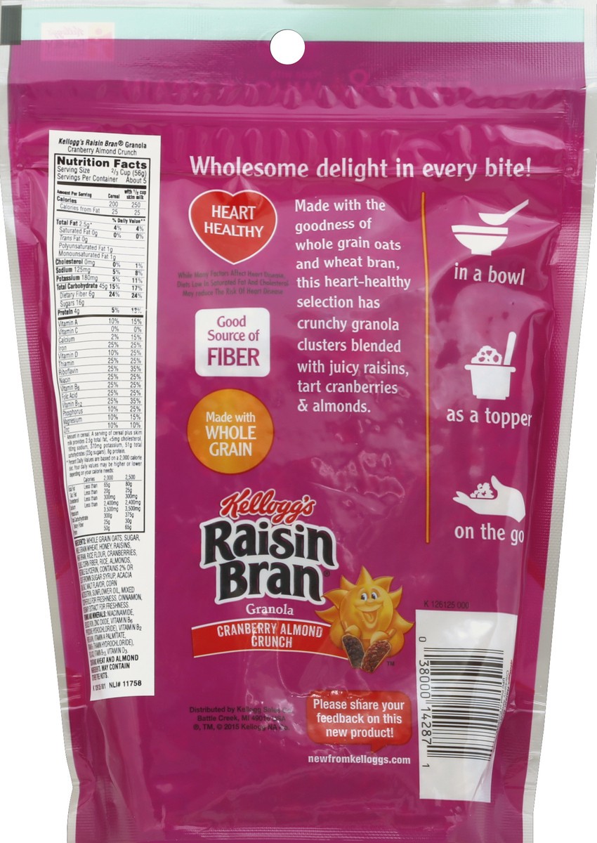 slide 6 of 6, Kellogg's Raisin Bran Cranberry Almond Granola, 10.5 oz